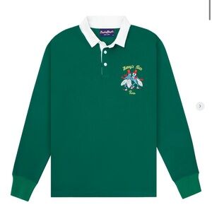Rowing Blazers Harry’s Bar Lightweight Rugby - Large - Green Long Sleeve Polo